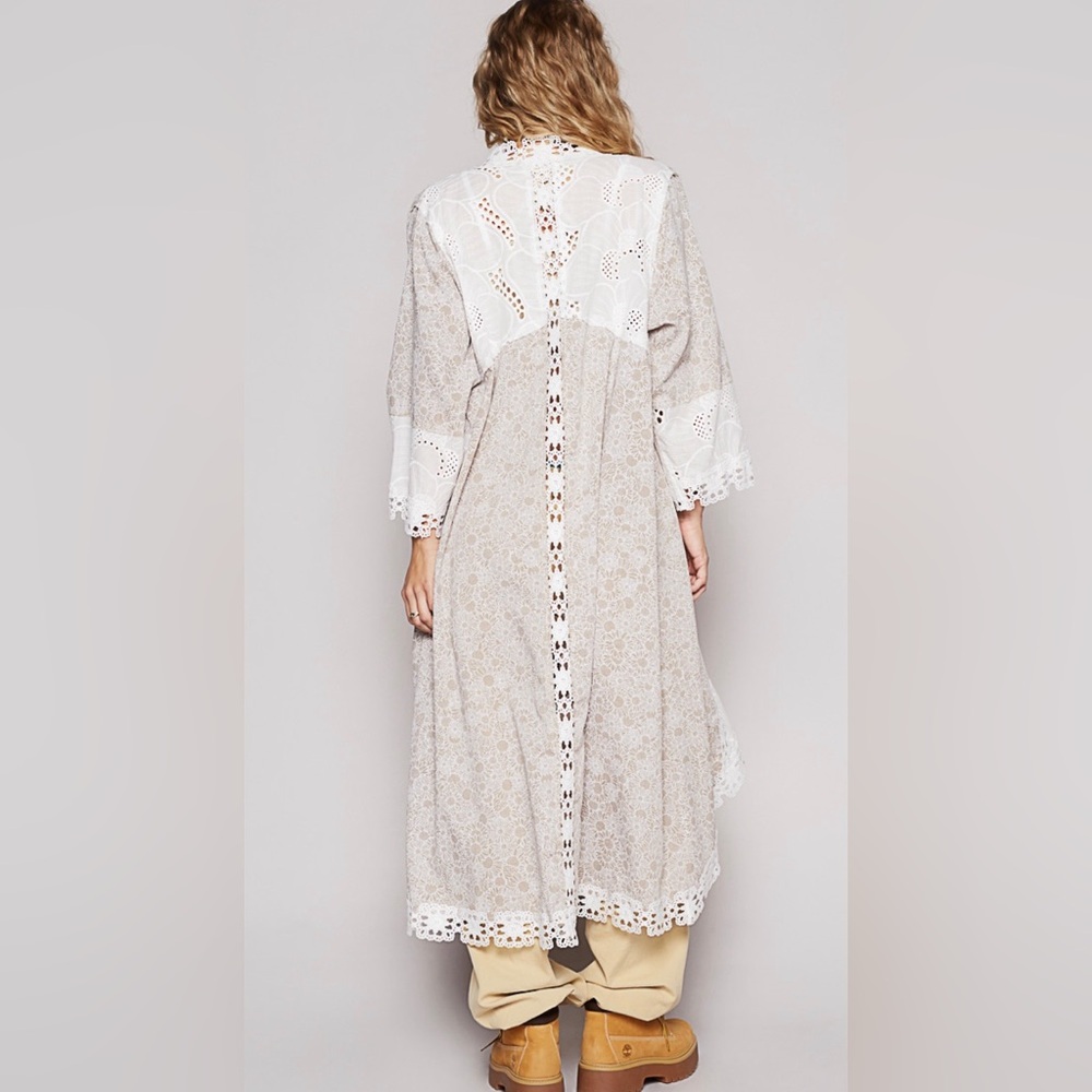 #292 🩵POL 3/4 Sleeve Cardigan - Picture 4 of 4